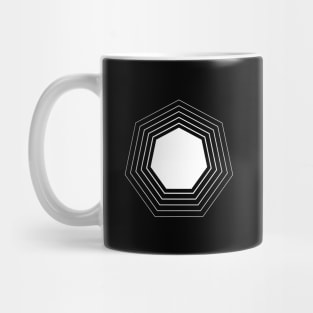 White Heptagon Geom Mug